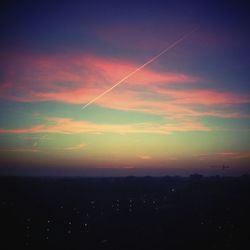 Scenic view of landscape against sky during sunset