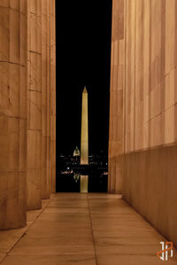 Corridor of a building at night