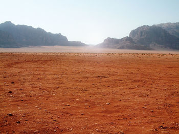 Scenic view of desert against sky