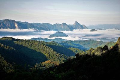 Panoramic view of landscape against sky