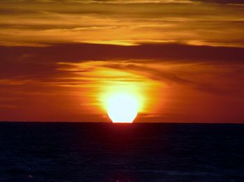 Scenic view of sunset over sea