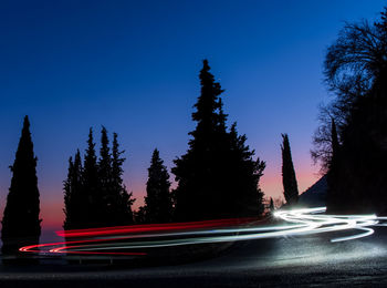 Light paint in mountain 