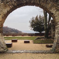 Built structure with trees in background