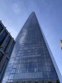 Low angle view of modern building against sky