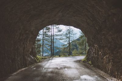 Road in tunnel