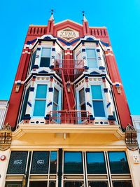 Low angle view of building against clear sky