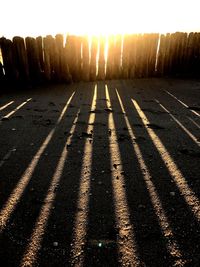 Panoramic view of road against sky during sunset