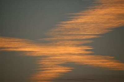 Low angle view of sky at sunset