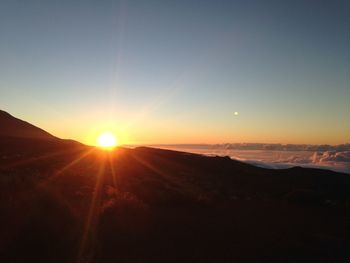 Sunset over landscape