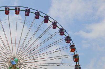 Low angle view of ferris wheel against sky