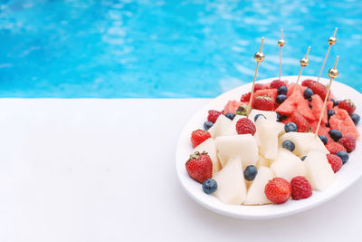 Close-up of dessert in plate