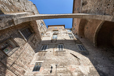 Low angle view of historical building against sky