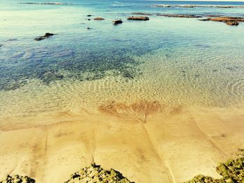 High angle view of beach