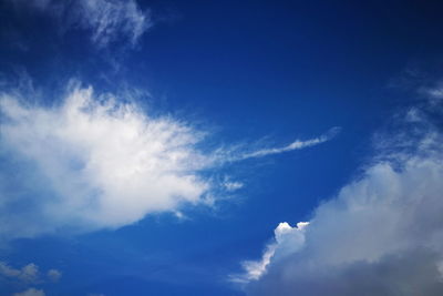 Low angle view of clouds in sky