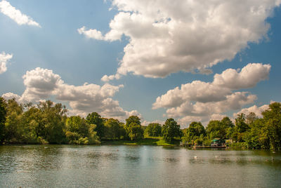 Scenic view of river against sky