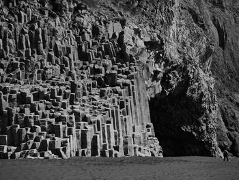 Panoramic view of rock formations in sea