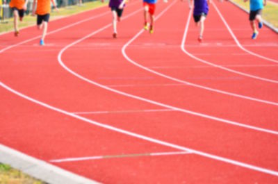 Group of people running