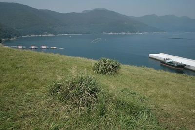 Scenic view of calm lake