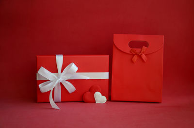 Close-up of gift box on table