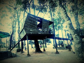 Built structure with trees in background