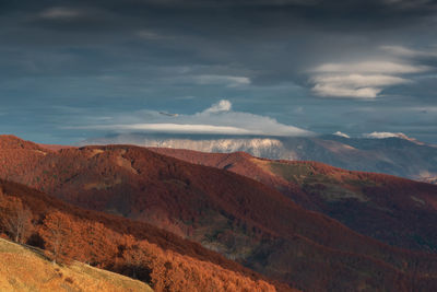 Lenticular clouds over sibillini mountains