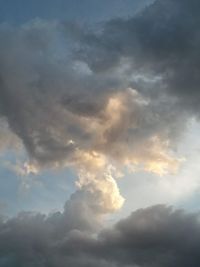 Low angle view of clouds in sky