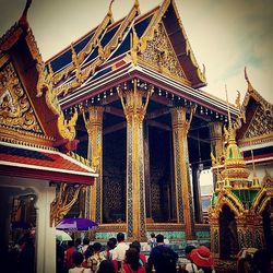 Low angle view of temple