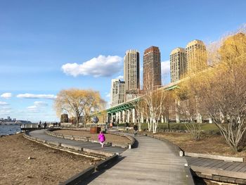 View of skyscrapers in city