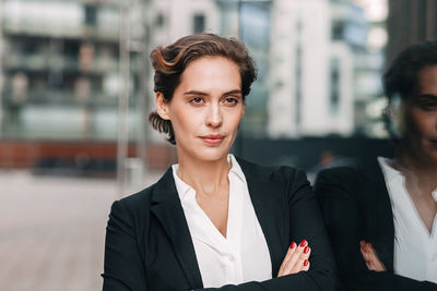 Portrait of a serious young woman