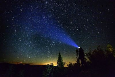 Low angle view of starry sky