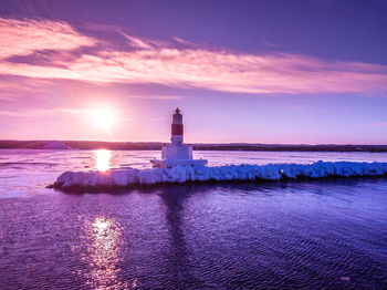 Lighthouse at seaside