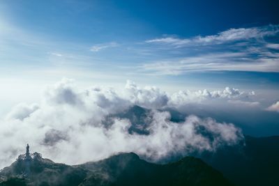 Scenic view of clouds against blue sky