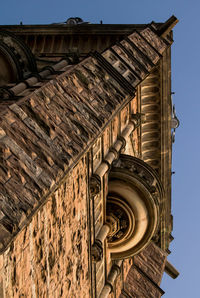 Low angle view of temple against clear sky