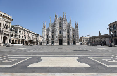 View of historical building against clear sky - duomo in milan