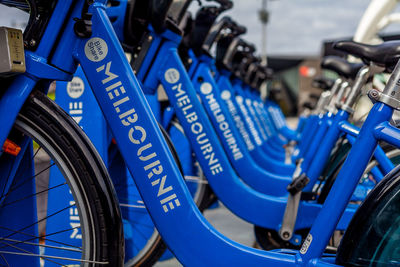 Close-up of bicycle wheel