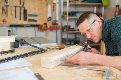 Man working at workshop