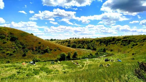 Scenic view of landscape against sky
