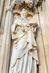 Low angle view of angel statue in temple