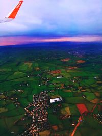 Aerial view of dramatic sky