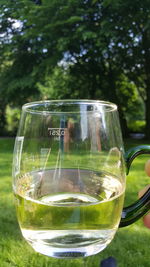 Close-up of drink in glass