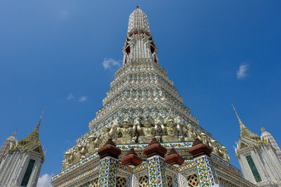 Low angle view of temple building against sky