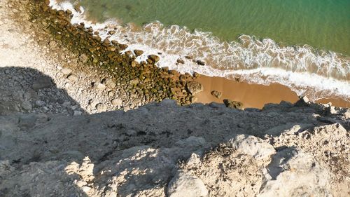 High angle view of beach