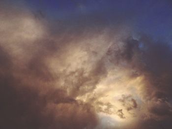 Low angle view of storm clouds in sky