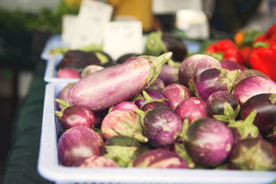 Close-up of fruits for sale in market