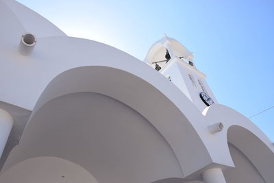 Low angle view of white building against sky