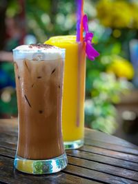 Close-up of drink on table