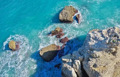 Close-up and high angle view of water