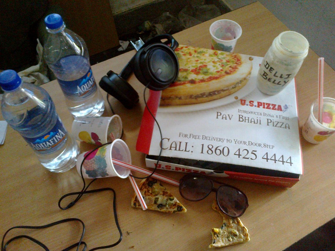 text, indoors, western script, high angle view, table, food and drink, still life, communication, drink, variation, no people, freshness, non-western script, food, bottle, close-up, day, container, coffee cup, paper