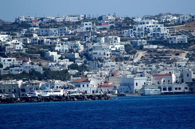 High angle shot of townscape