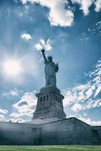 Low angle view of statue